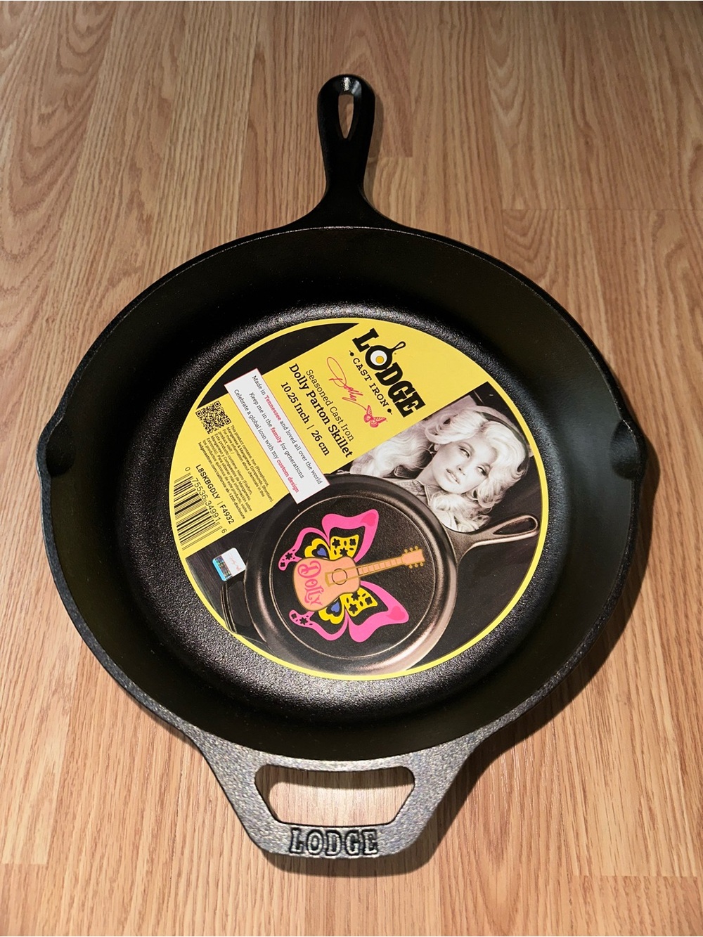 Lodge 10.25 Inch Butterfly Dolly Parton Cast Iron Skillet